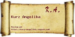 Kurz Angelika névjegykártya